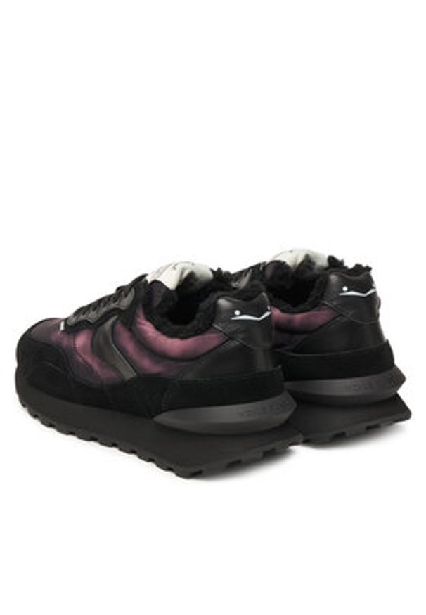 Voile Blanche Sneakersy Qwark Hype Fur Man. 2017974-09 Czarny. Kolor: czarny. Materiał: skóra, zamsz