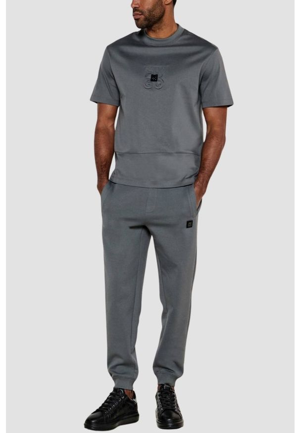 Karl Lagerfeld - KARL LAGERFELD Czarne męskie sneakersy KAPRI MENS Monogram Emboss Lo, Rozmiar 46. Okazja: na co dzień. Kolor: czarny. Materiał: materiał