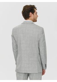 Pako Lorente - PAKO LORENTE – Szara marynarka w niebieską kratę. Kolor: szary, niebieski, wielokolorowy. Materiał: poliester, wiskoza, elastan. Wzór: kratka. Styl: klasyczny #2