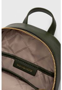 MICHAEL Michael Kors plecak skórzany damski kolor brązowy mały gładki. Kolor: zielony. Materiał: skóra. Wzór: gładki #2