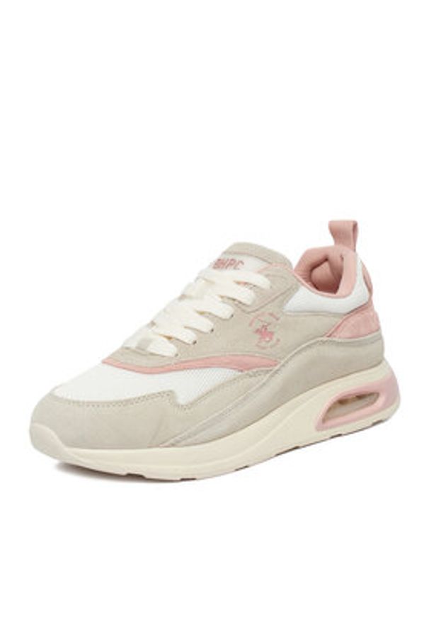 Beverly Hills Polo Club Sneakersy EO-L2400612 Beżowy. Kolor: beżowy. Materiał: skóra, zamsz