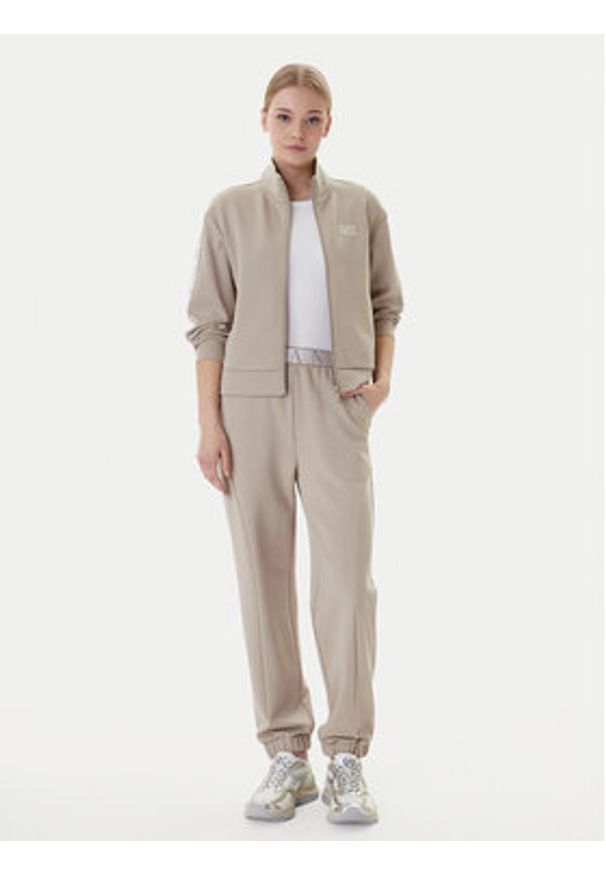 EA7 Emporio Armani Bluza 7W001152 AF12501 U6225 Beżowy Regular Fit. Kolor: beżowy. Materiał: syntetyk