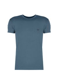 Emporio Armani T-shirt "2 Pack" | 111267 4F720 | Mężczyzna | Niebieski, Szary. Okazja: na co dzień. Kolor: wielokolorowy, niebieski, szary. Materiał: bawełna, elastan. Wzór: nadruk. Styl: klasyczny, casual #3