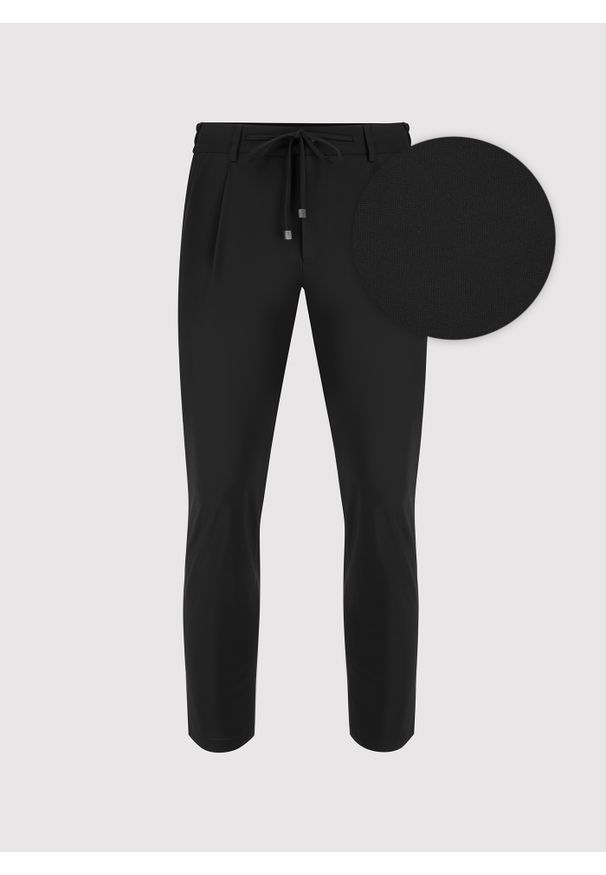 Pako Lorente - PAKO LORENTE – Spodnie garniturowe w kolorze czarnym. Kolor: czarny. Materiał: elastan, poliamid. Wzór: gładki