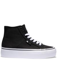 Buty DC Shoes Manual Hi Platform High-Top Shoes, Kobiety. Kolor: czarny. Materiał: materiał. Obcas: na platformie. Sport: turystyka piesza