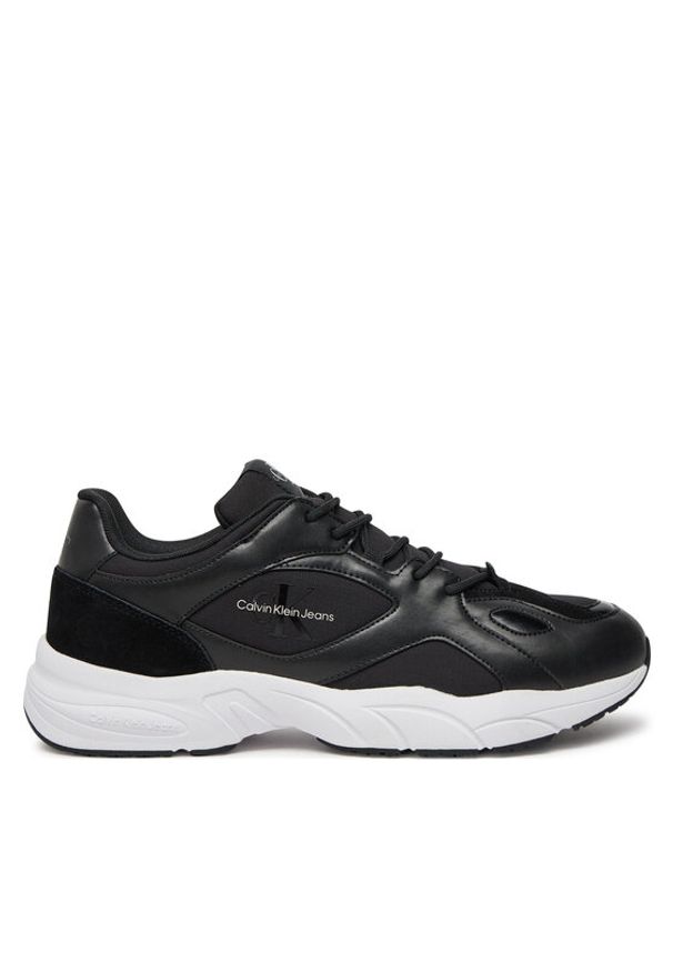 Calvin Klein Sneakersy Retro Tennis Low Laceup Mtl YM0YM00985 Czarny. Kolor: czarny. Materiał: materiał