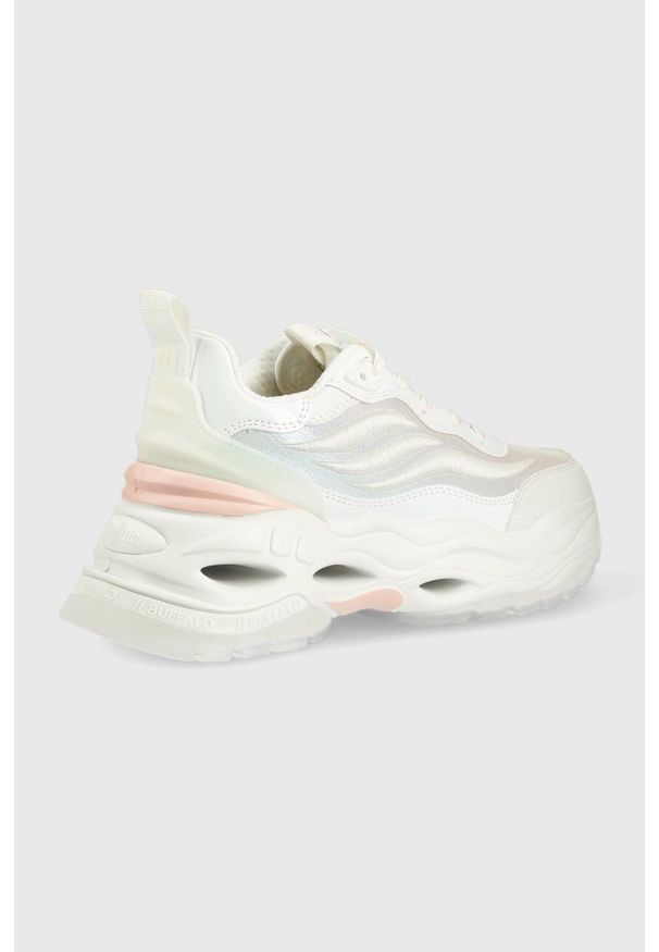 Buffalo sneakersy. Nosek buta: okrągły. Zapięcie: sznurówki. Materiał: guma. Obcas: na platformie