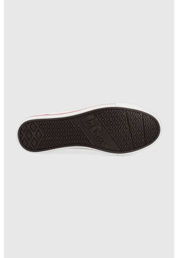 Lee Cooper tenisówki damskie kolor biały. Nosek buta: okrągły. Zapięcie: sznurówki. Kolor: biały. Materiał: guma