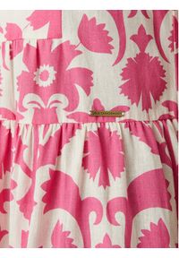 LOLA CASADEMUNT Sukienka letnia LS2616040 Różowy jasny Regular Fit. Kolor: różowy. Materiał: bawełna. Sezon: lato #4