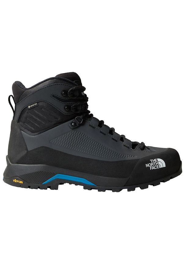 Buty The North Face Verto Gore-Tex Mid 0A83NBMN81 - szare. Kolor: szary. Materiał: guma, skóra. Szerokość cholewki: normalna. Technologia: Gore-Tex. Sport: turystyka piesza