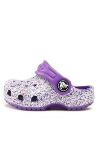Crocs Klapki Crocs Classic Glitter Kids Clog T 206992 Fioletowy. Kolor: fioletowy #7