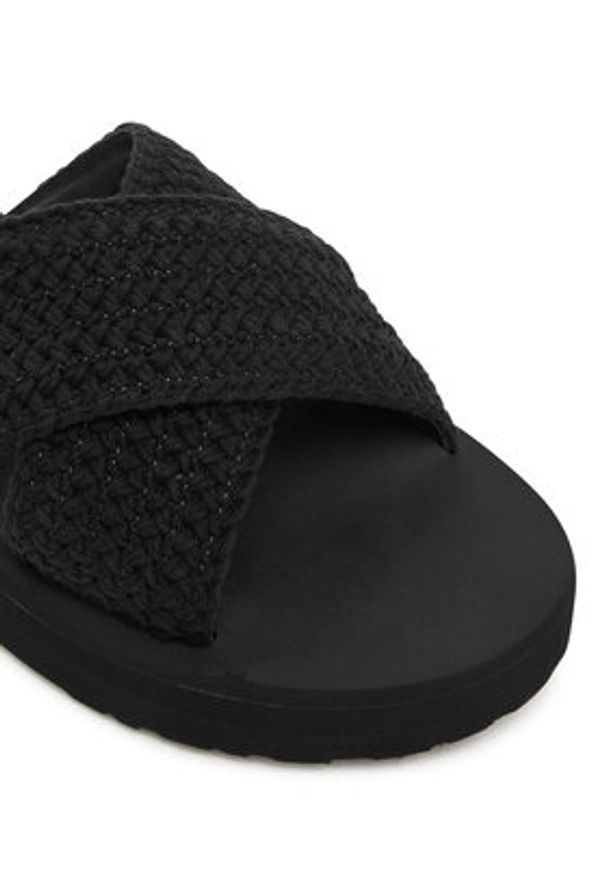 Love Moschino - LOVE MOSCHINO Klapki JA28324G0OJQC000 Czarny. Kolor: czarny. Materiał: materiał