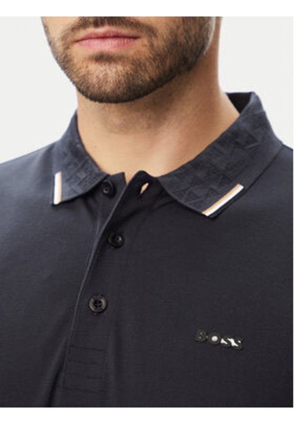 BOSS Polo Swing Paddy 50564779 Granatowy Regular Fit. Typ kołnierza: polo. Kolor: niebieski. Materiał: bawełna