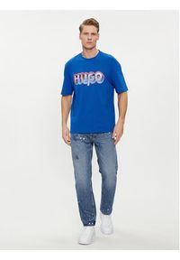 Hugo T-Shirt Nillumi 50515278 Niebieski Regular Fit. Kolor: niebieski. Materiał: bawełna #4