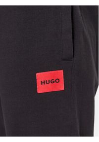 Hugo Spodnie dresowe Logo 50490270 Czarny Regular Fit. Kolor: czarny. Materiał: dresówka, bawełna #5