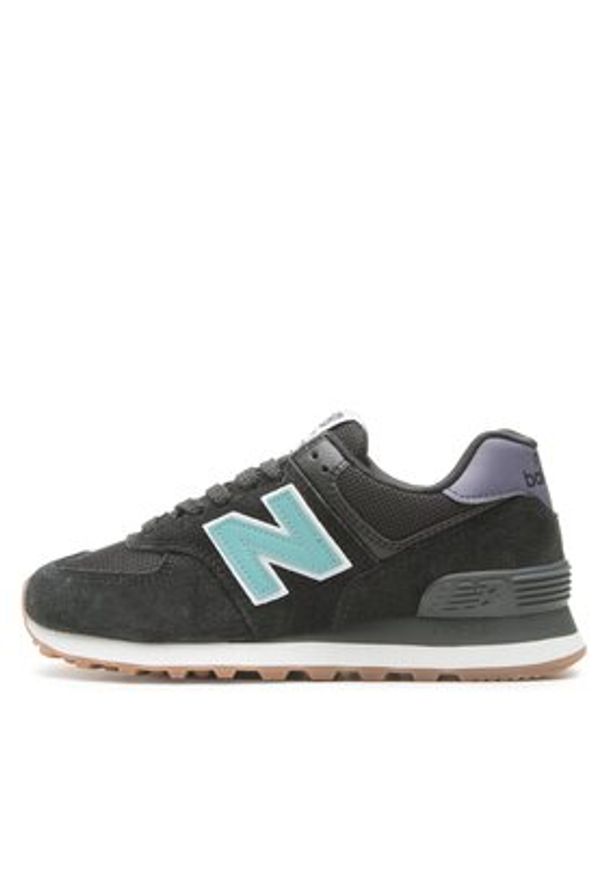 New Balance Sneakersy WL574RA Czarny. Kolor: czarny. Materiał: skóra, zamsz. Model: New Balance 574
