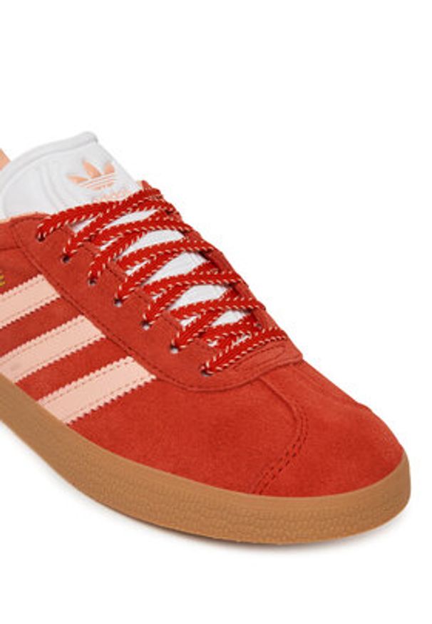 Adidas - adidas Sneakersy Gazelle JH7217 Czerwony. Kolor: czerwony. Materiał: zamsz, skóra. Model: Adidas Gazelle