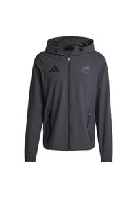 Adidas - Kurtka Arsenal Tiro 25 Competition Vis Tech Travel. Kolor: szary. Materiał: materiał. Sport: piłka nożna