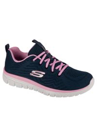 skechers - Buty do chodzenia damskie Skechers Graceful Get Connected. Zapięcie: sznurówki. Kolor: niebieski. Materiał: materiał, tkanina, syntetyk. Szerokość cholewki: normalna. Sport: turystyka piesza