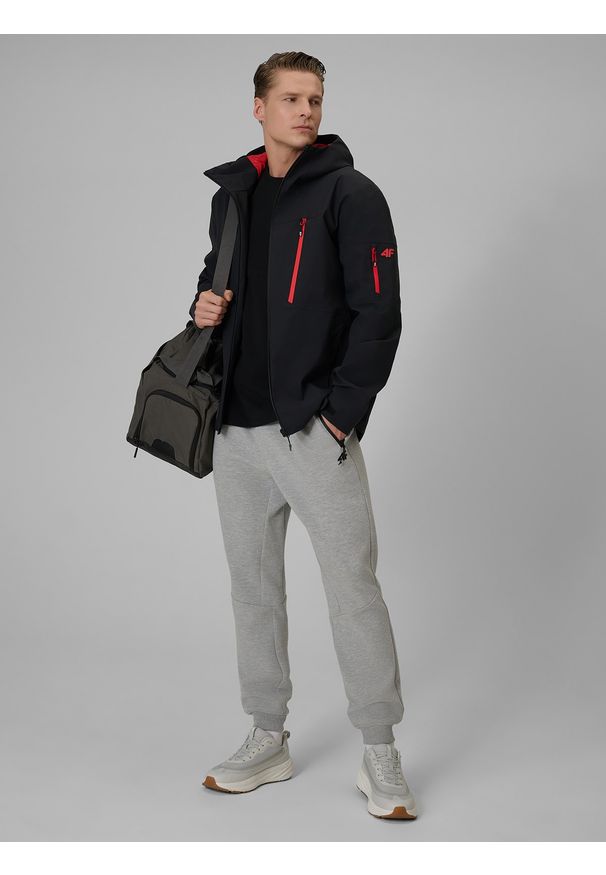 4f - 4F Kurtka przejściowa membrana 8000 męska - czarna 3XL. Okazja: na co dzień. Kolor: czarny. Materiał: materiał. Styl: casual
