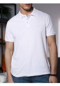Sinsay - Bawełniana koszulka polo - biały. Typ kołnierza: polo. Kolor: biały. Materiał: bawełna #1