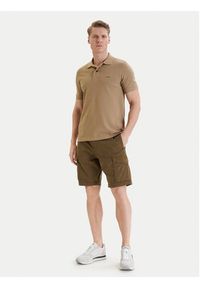 Napapijri Szorty materiałowe N-Deline NP0A4HOT Khaki Regular Fit. Kolor: brązowy. Materiał: bawełna #2