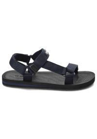 Big-Star - Granatowe Sandały Big Star Męskie Buty Sportowe. Okazja: na spacer, na co dzień. Zapięcie: rzepy. Kolor: niebieski. Materiał: materiał. Sezon: lato. Styl: sportowy #7