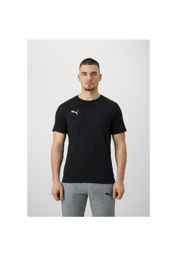Koszulka sportowa męska Puma Team Goal Casuals. Kolor: czarny. Materiał: bawełna. Długość rękawa: krótki rękaw. Długość: krótkie