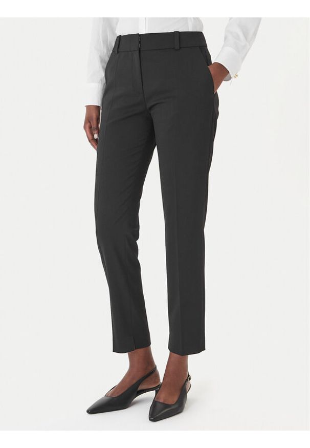 Hugo - HUGO Chinosy Hetana 50516132 Czarny Slim Fit. Kolor: czarny. Materiał: syntetyk