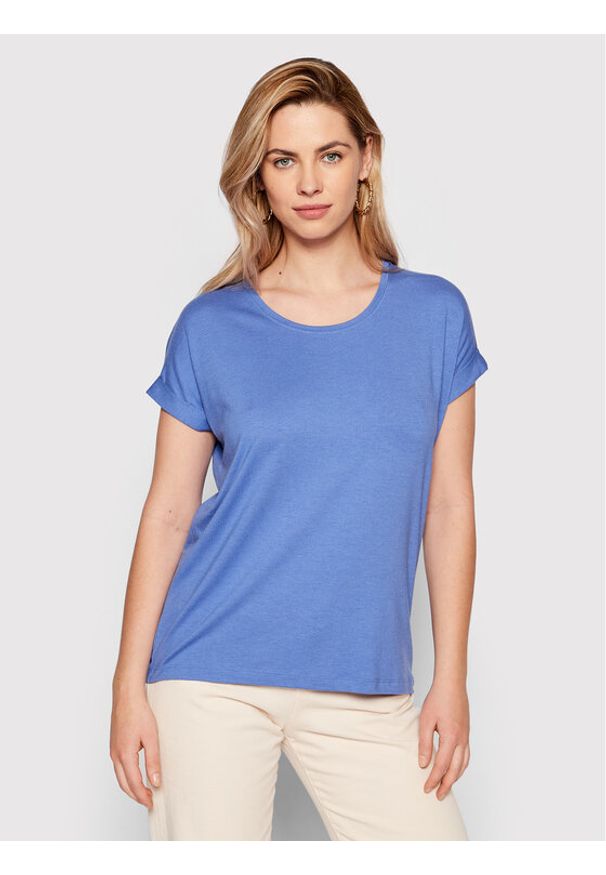 only - ONLY T-Shirt Moster 15106662 Niebieski Loose Fit. Kolor: niebieski. Materiał: wiskoza