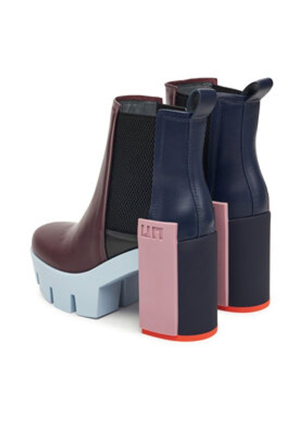 United Nude Botki Grip Chelsea Mid IV 1095992516 Bordowy. Kolor: czerwony. Materiał: skóra
