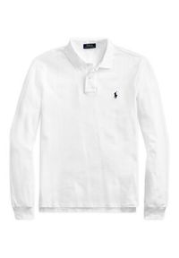 Polo Ralph Lauren Polo 710681126001 Biały Slim Fit. Typ kołnierza: polo. Kolor: biały. Materiał: bawełna