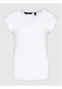 Vero Moda T-Shirt Filli 10247666 Biały Regular Fit. Kolor: biały. Materiał: syntetyk