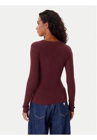 Guess Kardigan W5BR16 Z3OW2 Bordowy Slim Fit. Kolor: czerwony. Materiał: syntetyk #5