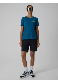 4f - 4F Koszulka kolarska damska - turkusowa M. Kolor: turkusowy. Materiał: dzianina, materiał, włókno. Sport: kolarstwo #2