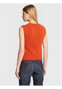Sisley Sweter 102VM101X Pomarańczowy Regular Fit. Kolor: pomarańczowy. Materiał: syntetyk #4