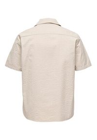 Only & Sons Koszula Eye Resort 22030342 Beżowy Relaxed Fit. Kolor: beżowy. Materiał: bawełna