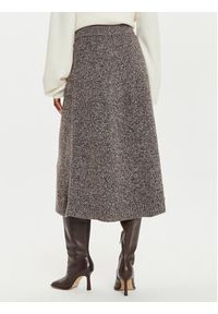 Weekend Max Mara Spódnica trapezowa Piega 2425306012 Brązowy Regular Fit. Kolor: brązowy. Materiał: wełna