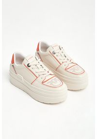 Pinko - Sneakersy damskie skórzane na platformie PINKO. Materiał: skóra. Obcas: na platformie #1