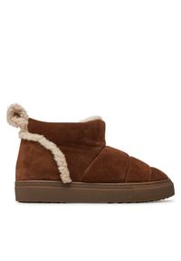 Inuikii Śniegowce Shearling Slipin 75202-010 Brązowy. Kolor: brązowy. Materiał: skóra, zamsz