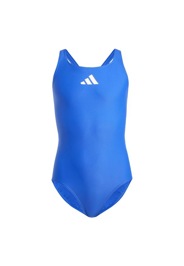 Adidas - Solid Small Logo Swimsuit. Kolor: biały, niebieski, wielokolorowy