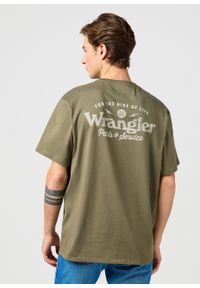 Wrangler - MESKA KOSZULKA WRANGLER GRAPHIC TEE DUSTY OLIVE 112362368 #3