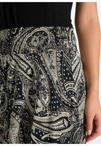 bonprix - Asymetryczna spódnica midi z czystej wiskozy. Kolor: czarny. Materiał: wiskoza. Długość: długie #2