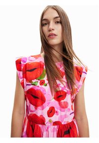 Desigual Sukienka letnia MONSIEUR CHRISTIAN LACROIX Tulip 23SWVW25 Różowy Regular Fit. Kolor: różowy. Materiał: bawełna. Sezon: lato #2