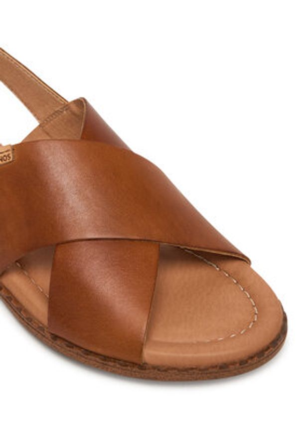 Pikolinos Sandały Algar W0X-0576 Brązowy. Kolor: brązowy. Materiał: skóra