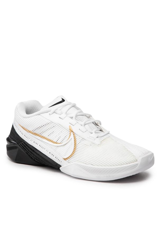Buty Nike React Metcon Turbo CT1249 170 White/Metallic Gold/Black. Kolor: biały. Materiał: materiał