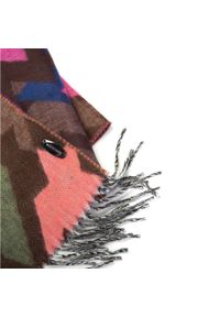 Wittchen - Damski szal w deseń puzzli. Kolor: różowy, wielokolorowy, brązowy. Materiał: akryl. Wzór: aplikacja, geometria, kolorowy. Styl: klasyczny, elegancki #2