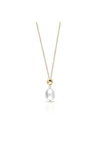 W.KRUK - Naszyjnik złoty z perłą. Materiał: złote. Kolor: złoty. Kamień szlachetny: perła #1