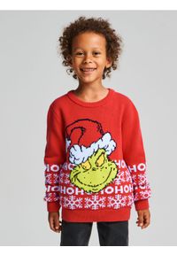 Sinsay - Świąteczny sweter Grinch - czerwony. Kolor: czerwony. Styl: wizytowy