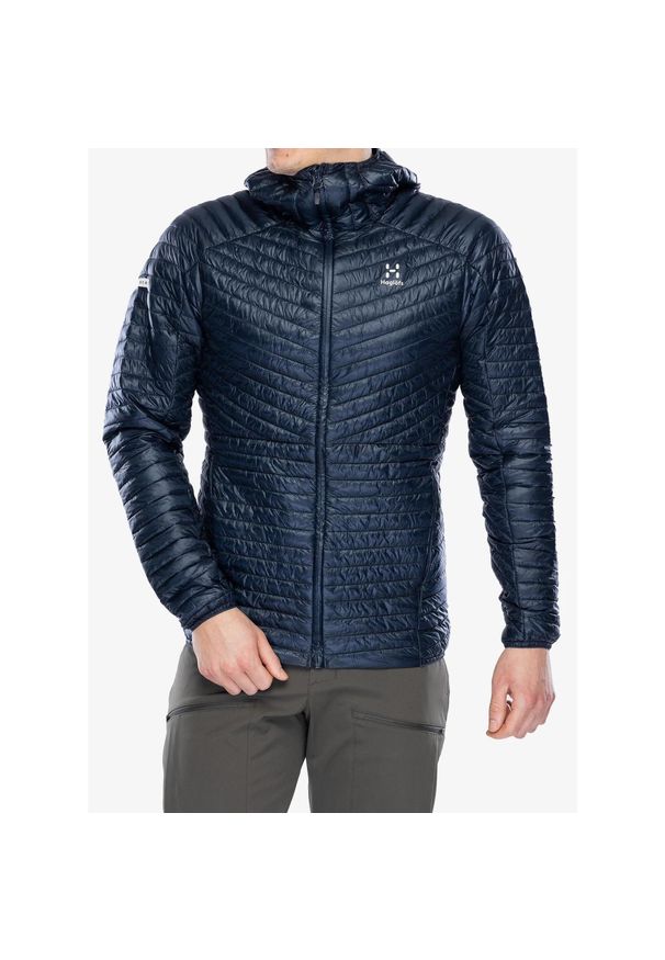 Haglöfs - Kurtka ocieplana męska Haglofs L.I.M. Mimic Hood. Kolor: niebieski. Sport: turystyka piesza